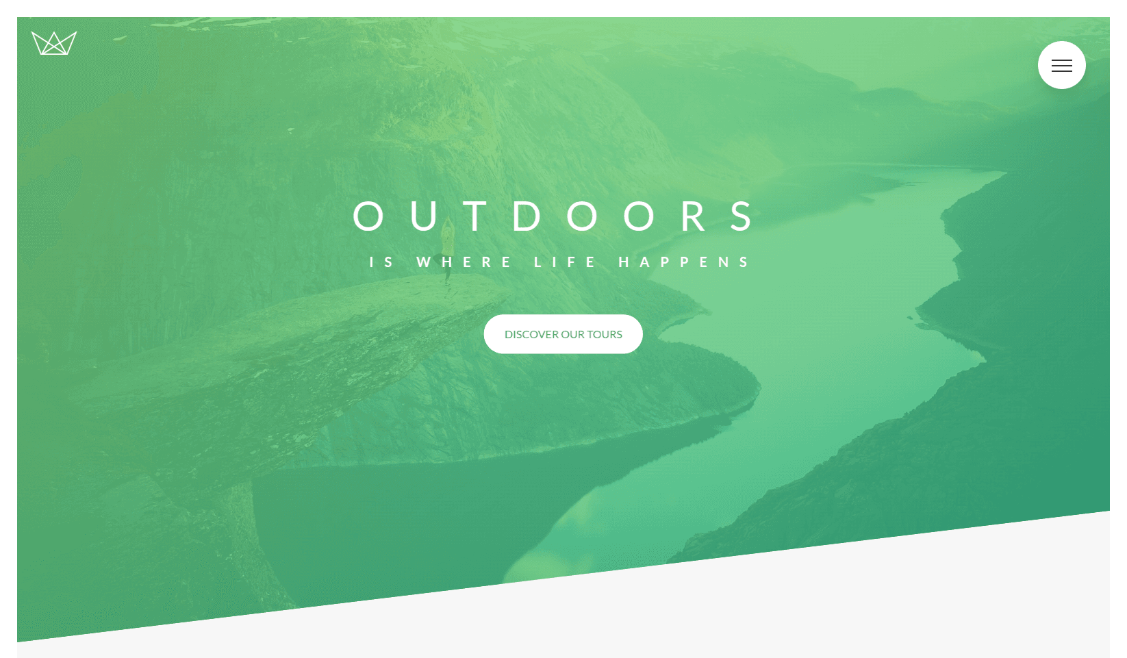 Natours Travel Landing Page