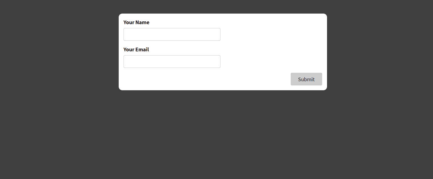 Simple React Form