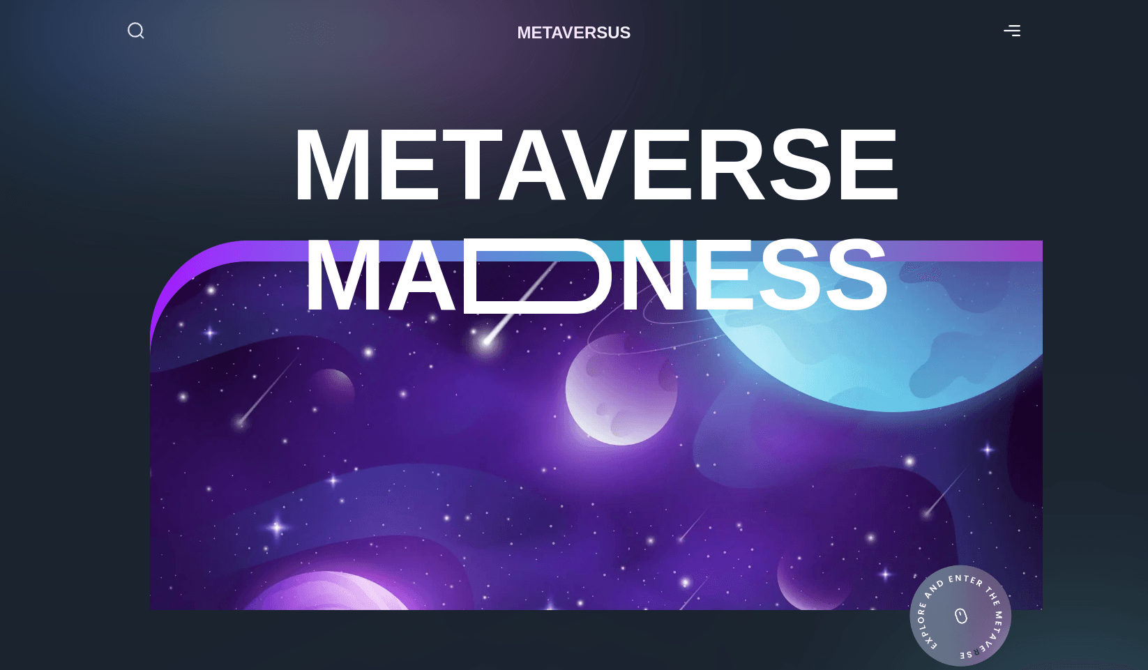 Metaversus Landing Page