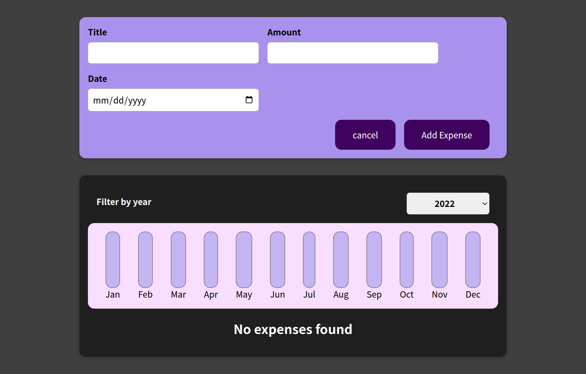 React Expense Tracker